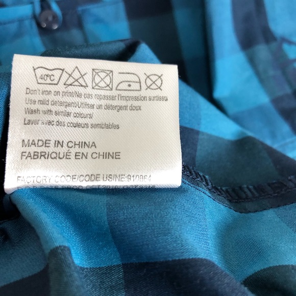 McKINLEY Black and Blue Checkered Plaid Short Sleeve Button Up Shirt  XX-Large - Picture 6 of 7